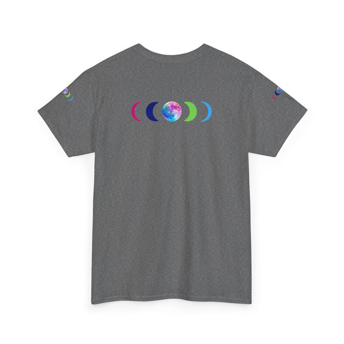 Wolf Moon T‑Shirt — Rainbow Celestial Wolf Graphic Tee