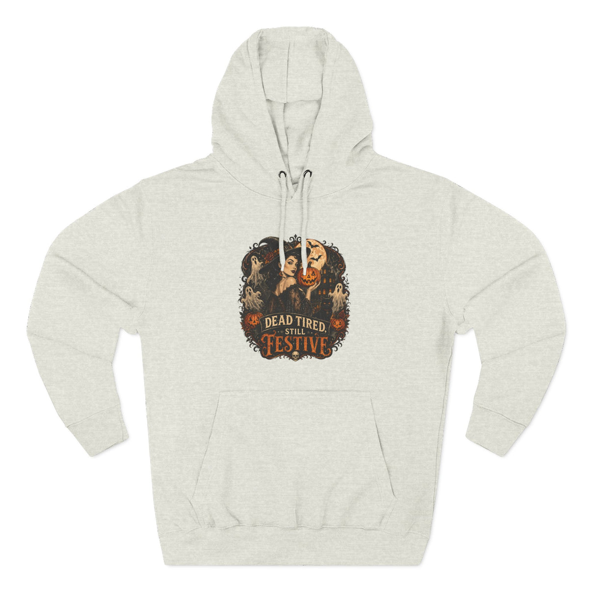 Dead Tired but Festive Hoodie — Funny Halloween Pullover