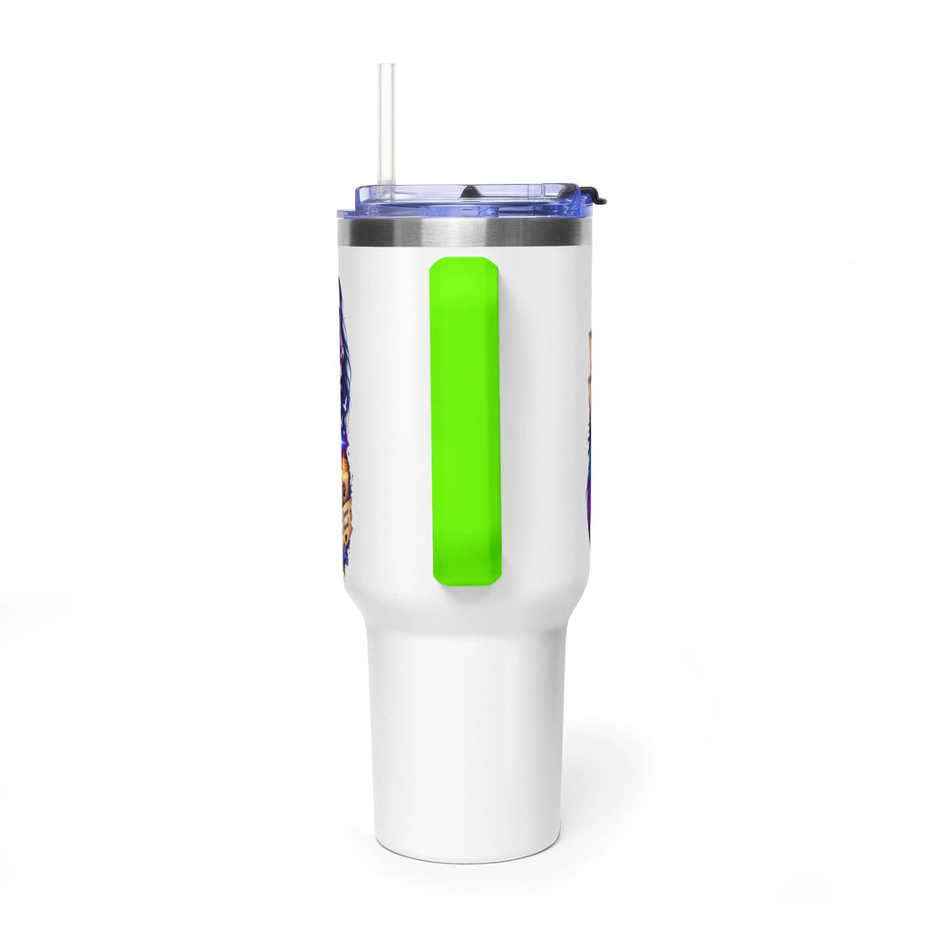 40oz Vacuum Tumbler - "Voices for Victims" Purple Feather Design