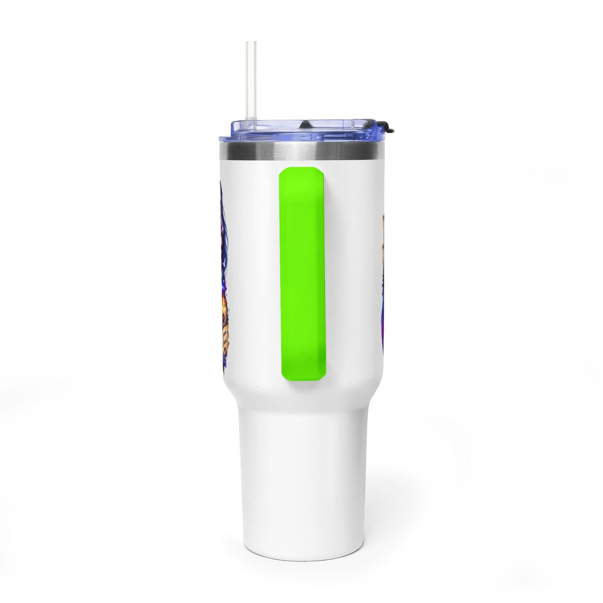 40oz Vacuum Tumbler - "Voices for Victims" Purple Feather Design