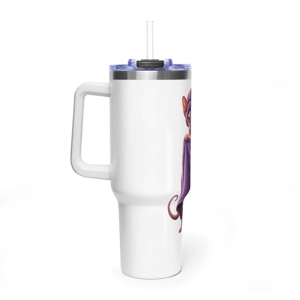 40oz Sphinx Cat Spa Tumbler — Sphynx With Towel Insulated Travel Mug