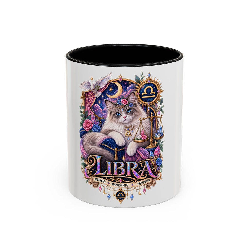Libra Persian Cat Accent Coffee Mug — Zodiac Horoscope Gift (11/15oz)