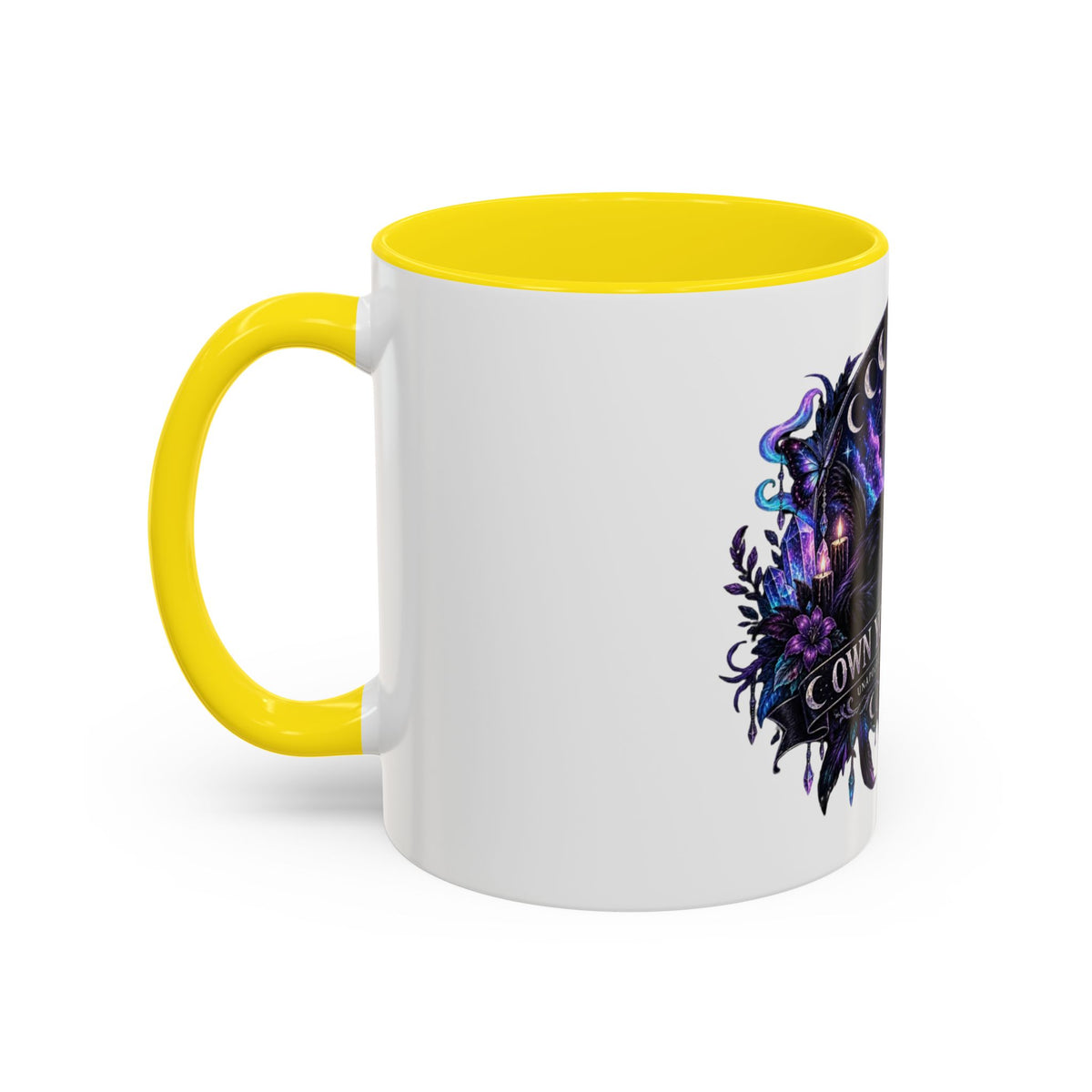 Own Your Energy Black Cat Coffee Mug – Spiritual Moon Phase Tea Cup