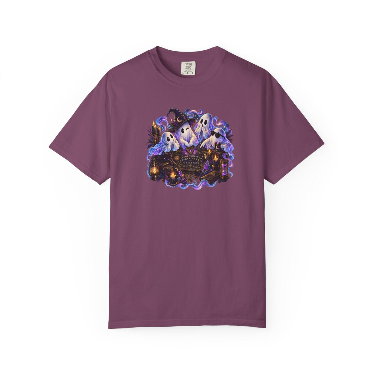 Halloween Ghost Crew T-Shirt — Spooky Night Pumpkin & Bats Graphic Tee