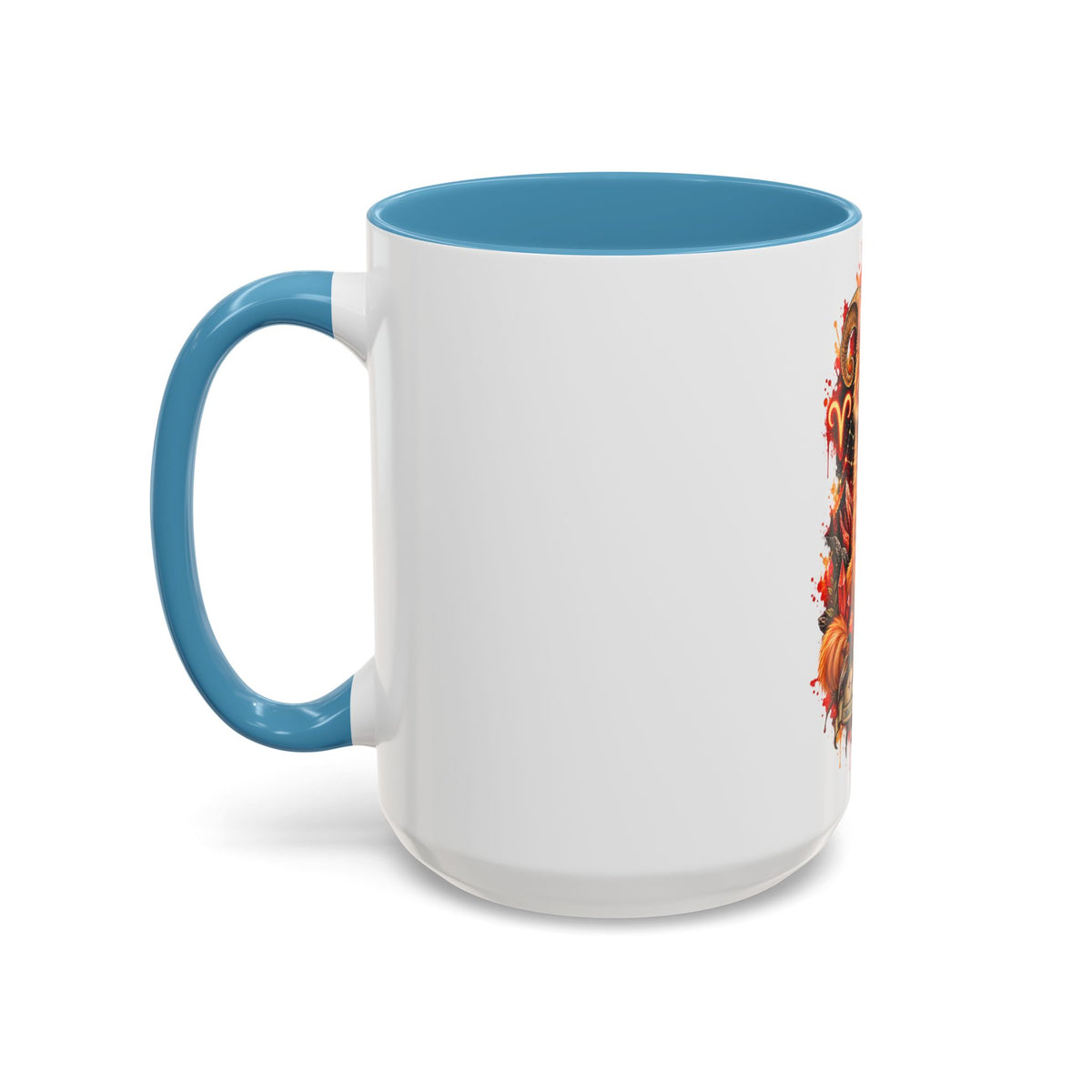 Aries Orange Tabby Cat Zodiac Coffee Mug – Cute Orange Tabby Astrology Accent Mug (11/15 oz)
