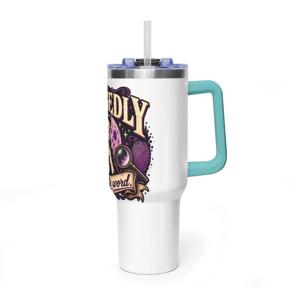 40oz Vacuum Tumbler - "Allegedly" Retro Detective Graphic