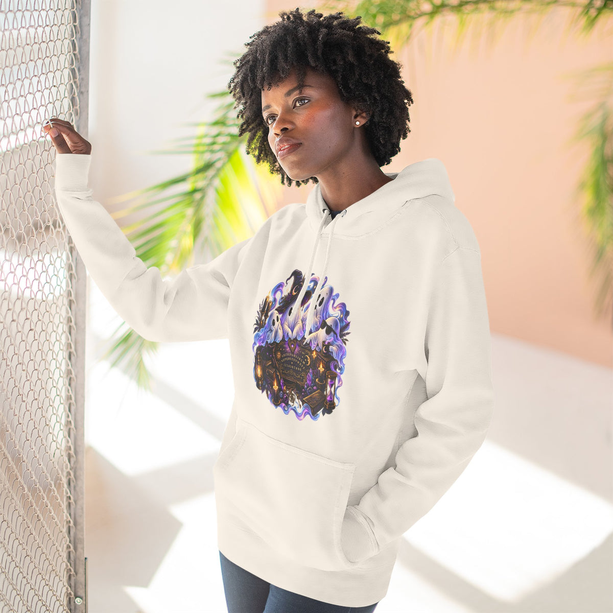Funny Ghosts with Spirit Board Hoodie — Halloween Ghosts & Haunted Night Pullover