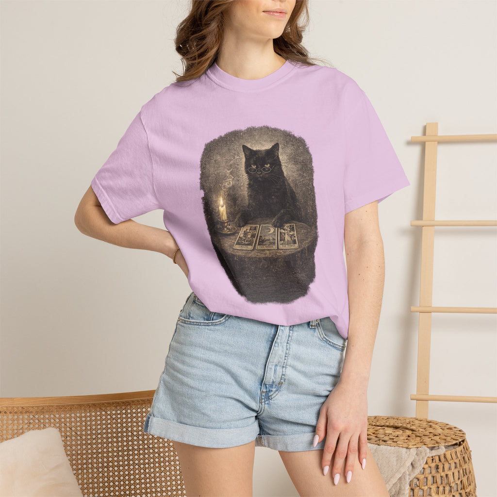 Tarot Cat T-Shirt — Black Cat Fortune Teller Graphic Tee