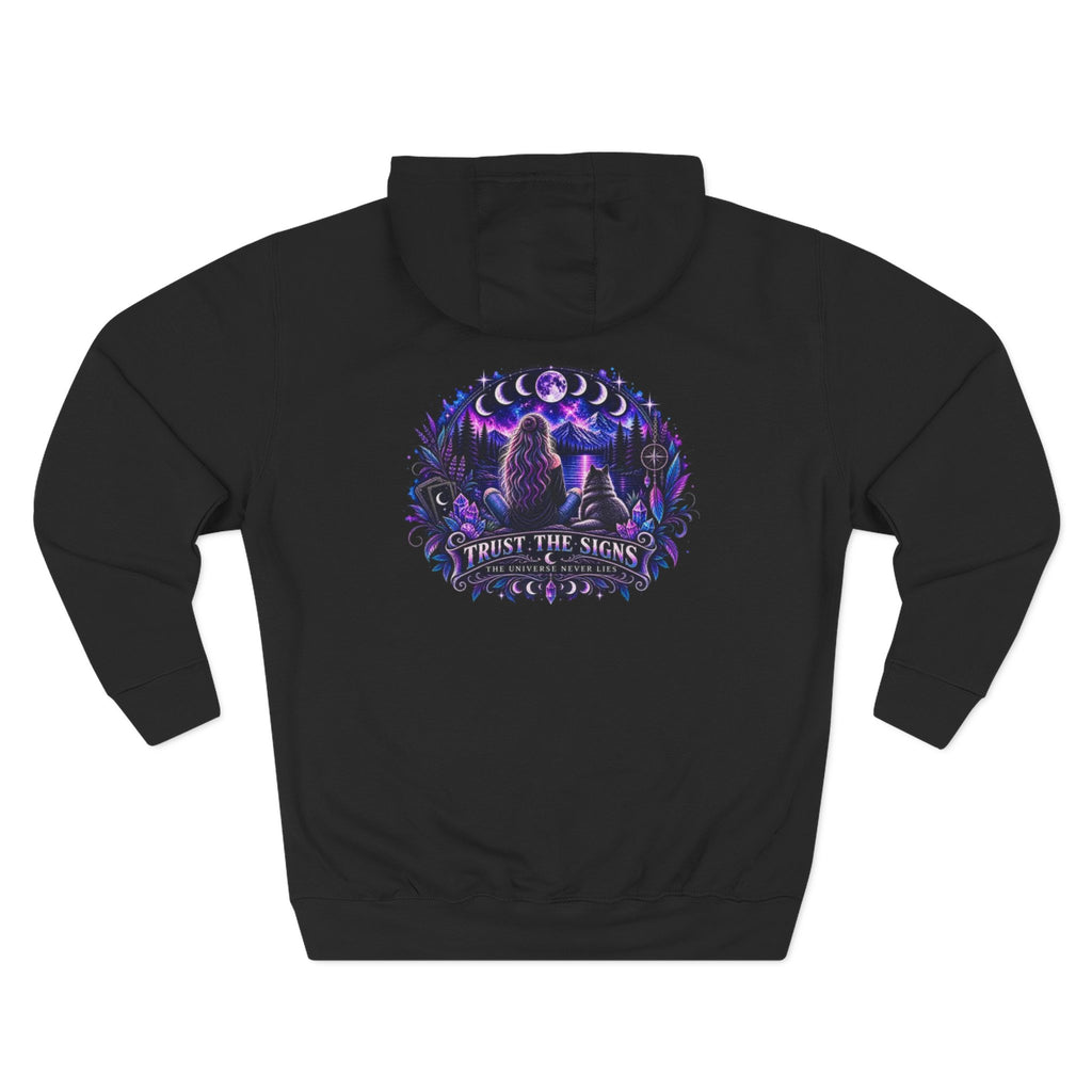 Mystic Moon Hoodie — "Trust the Signs" Celestial Fleece Pullover