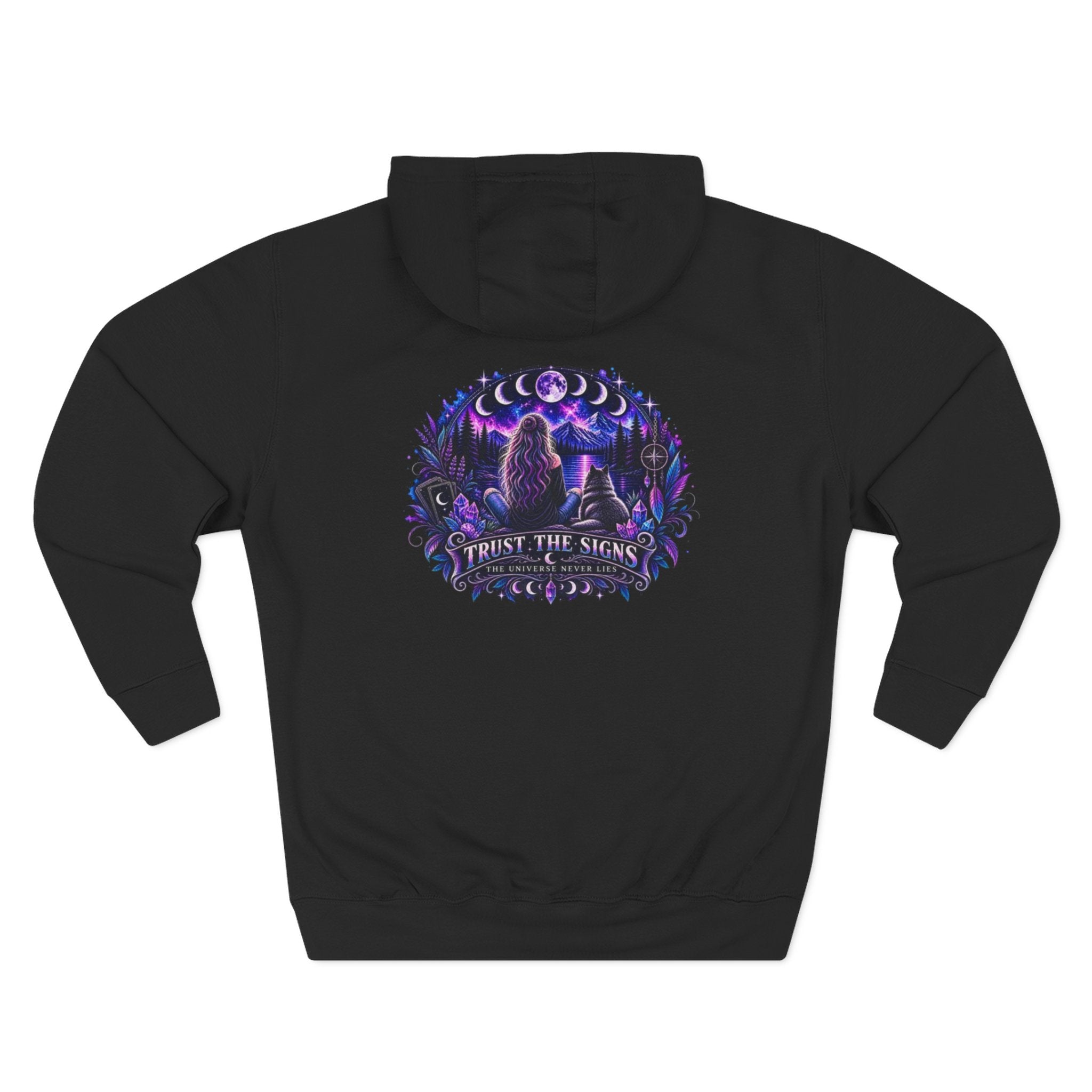 Mystic Moon Hoodie — "Trust the Signs" Celestial Fleece Pullover