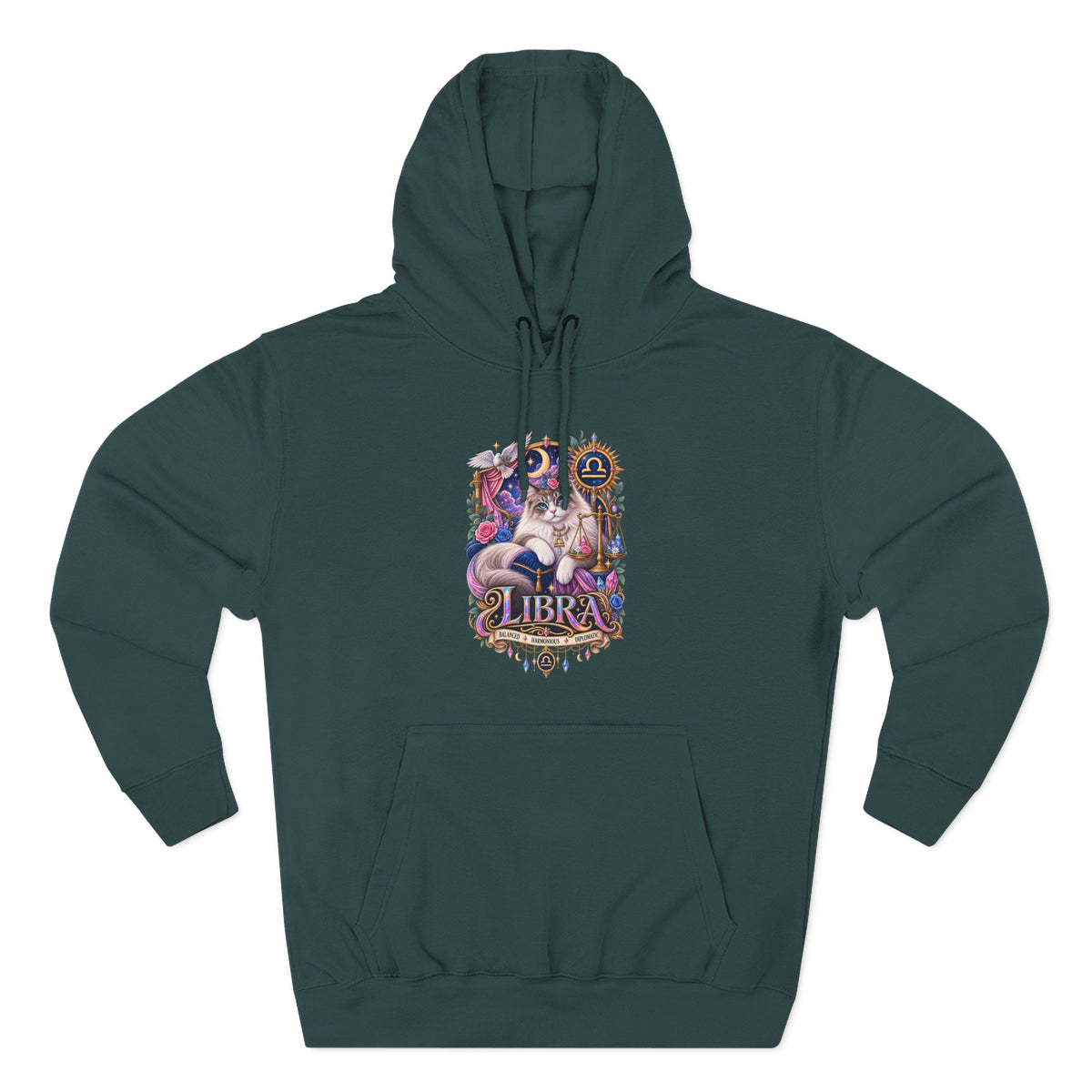 Libra Zodiac Hoodie — Persian Artistic Astrological Sign Sweatshirt