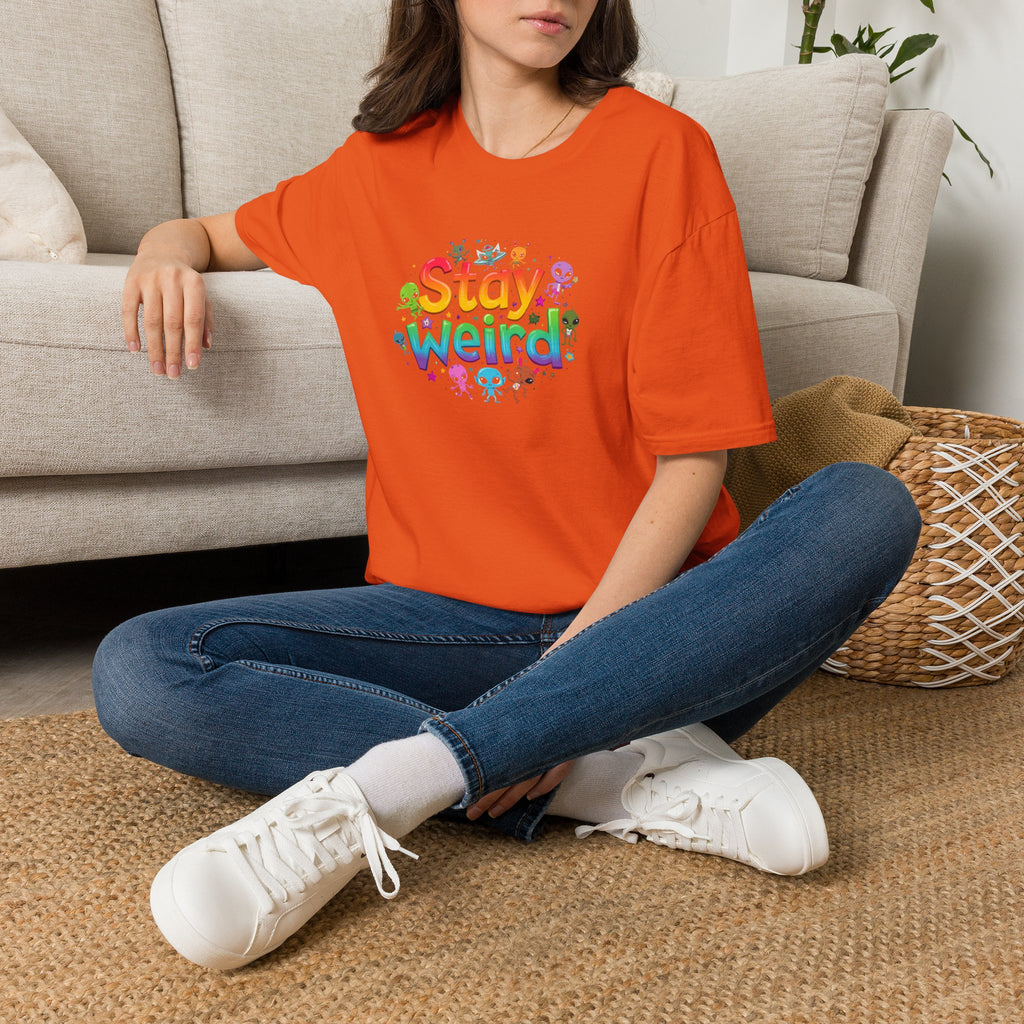 Stay Weird T-Shirt — Colorful Cute Alien Graphic Tee