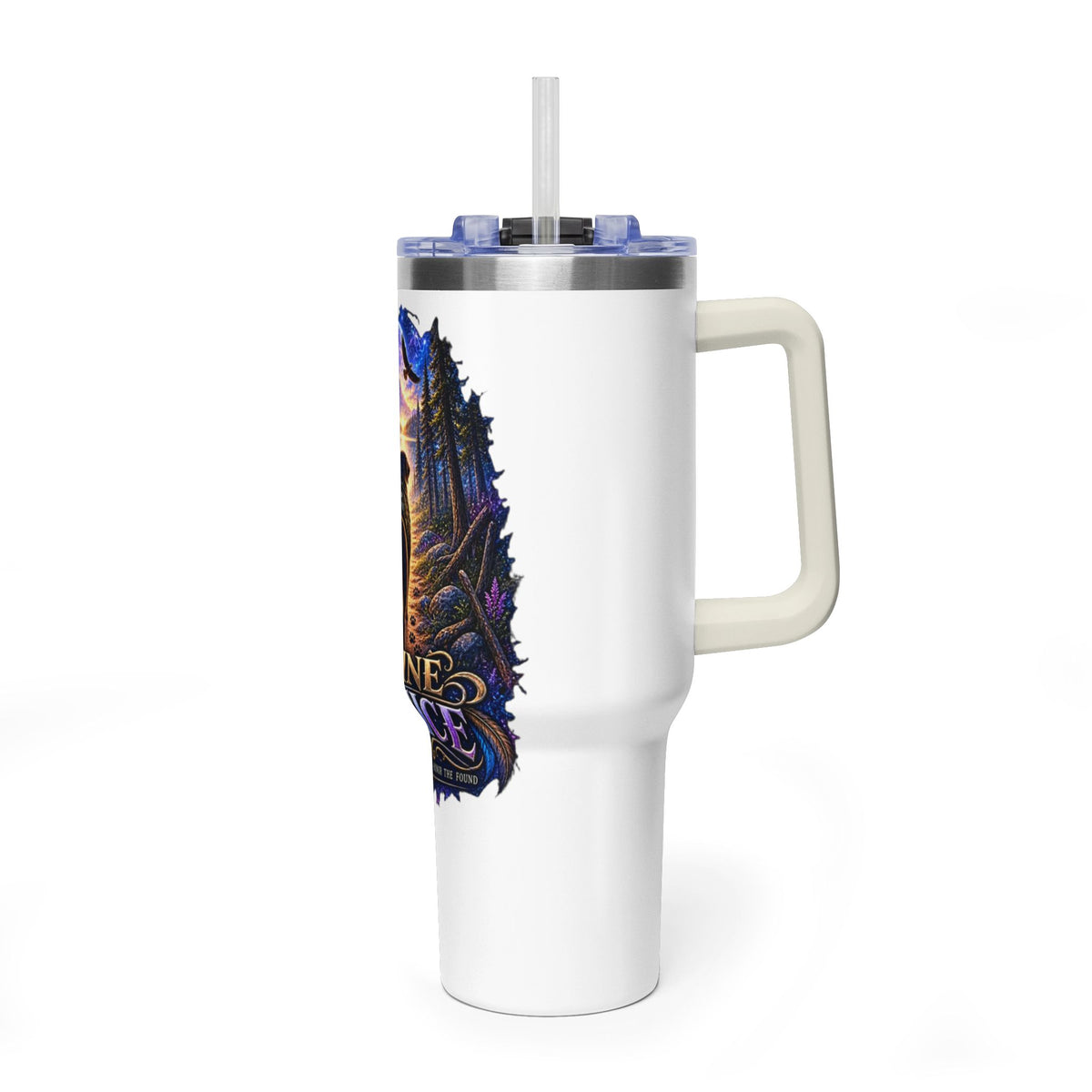 40oz Vacuum Tumbler – “Divine Justice” Support the mission