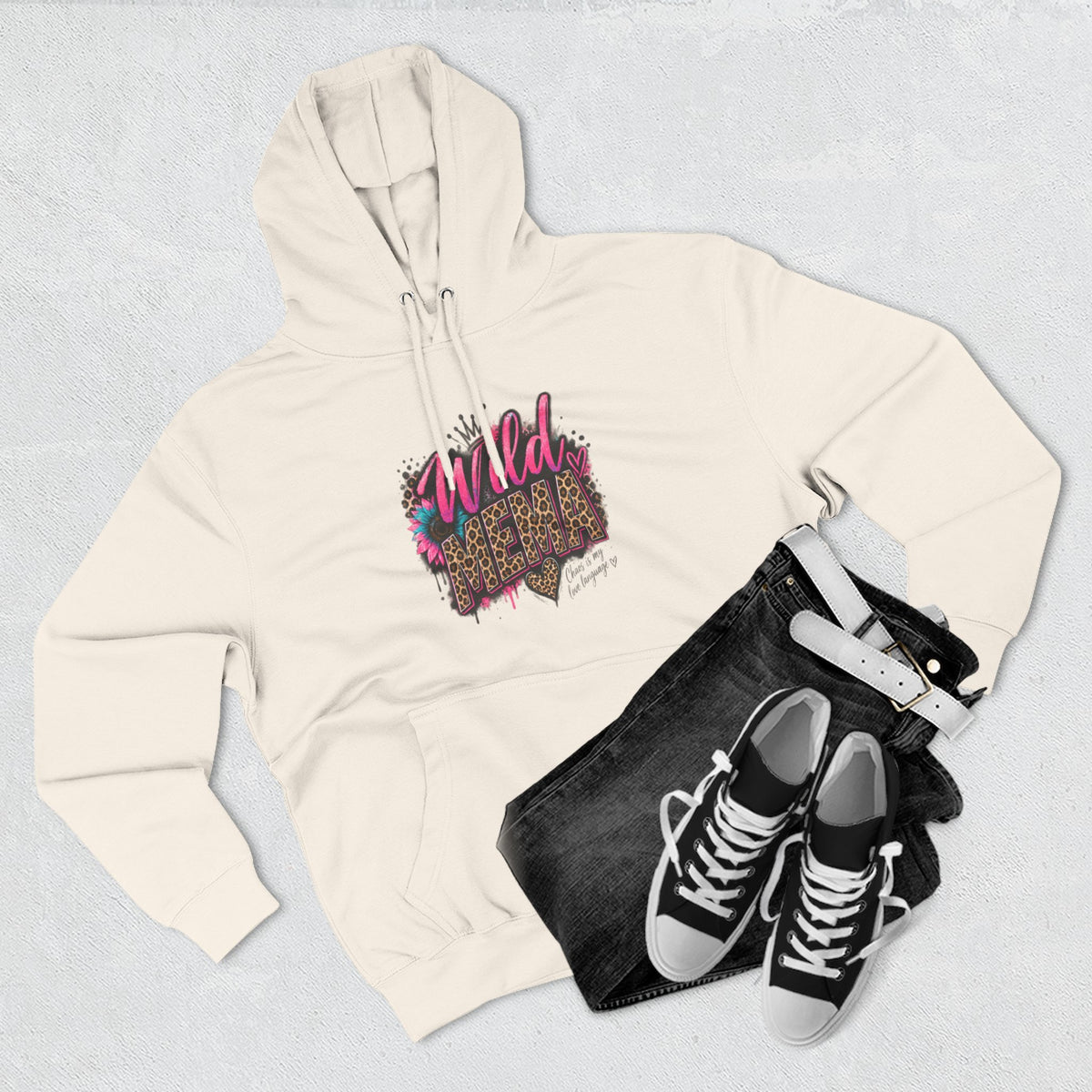 Wild Heart MEMA Leopard Print Hoodie — Women’s Trendy Graphic Pullover