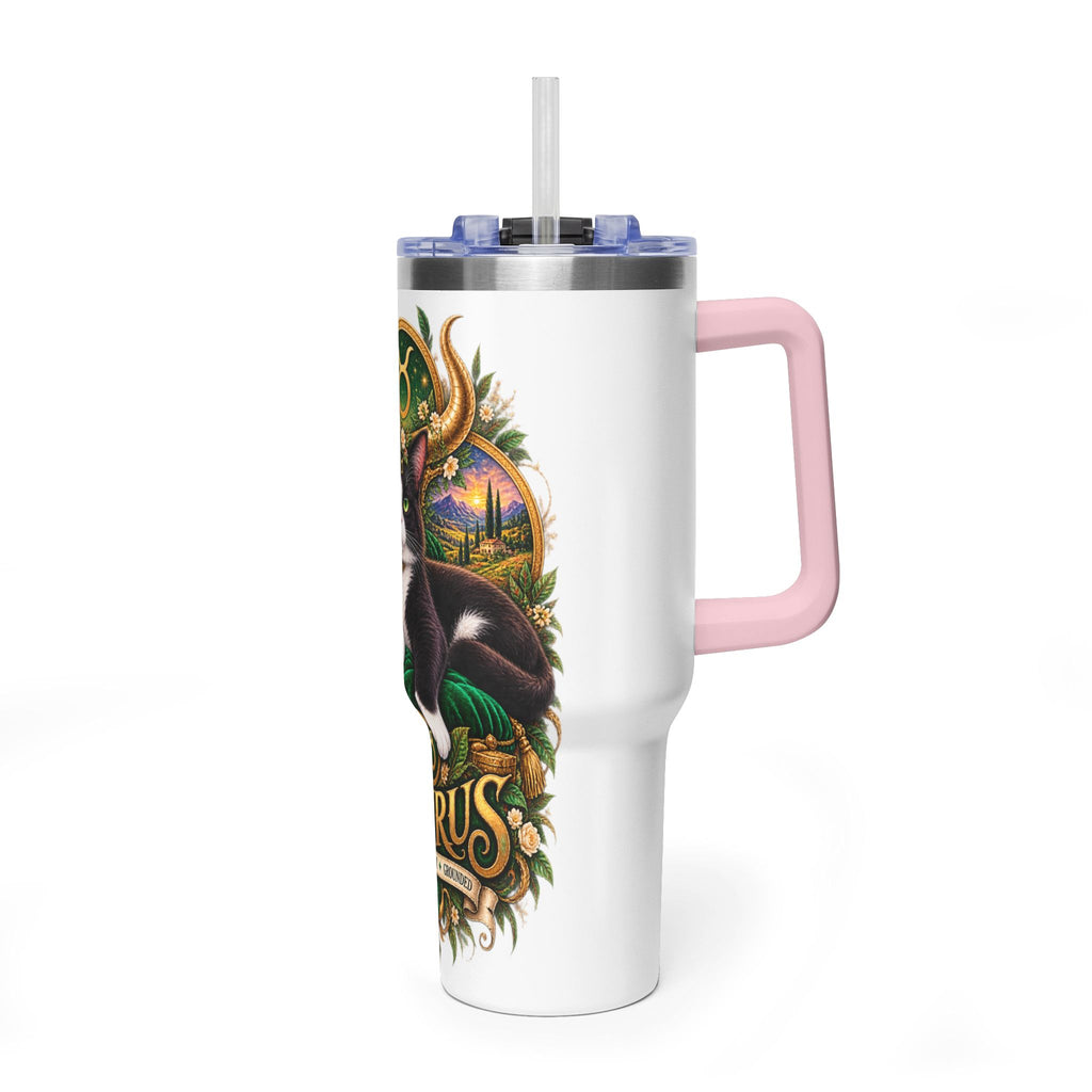 Taurus Tuxedo Cat 40oz Tumbler — Zodiac Stainless Steel Vacuum Travel Mug
