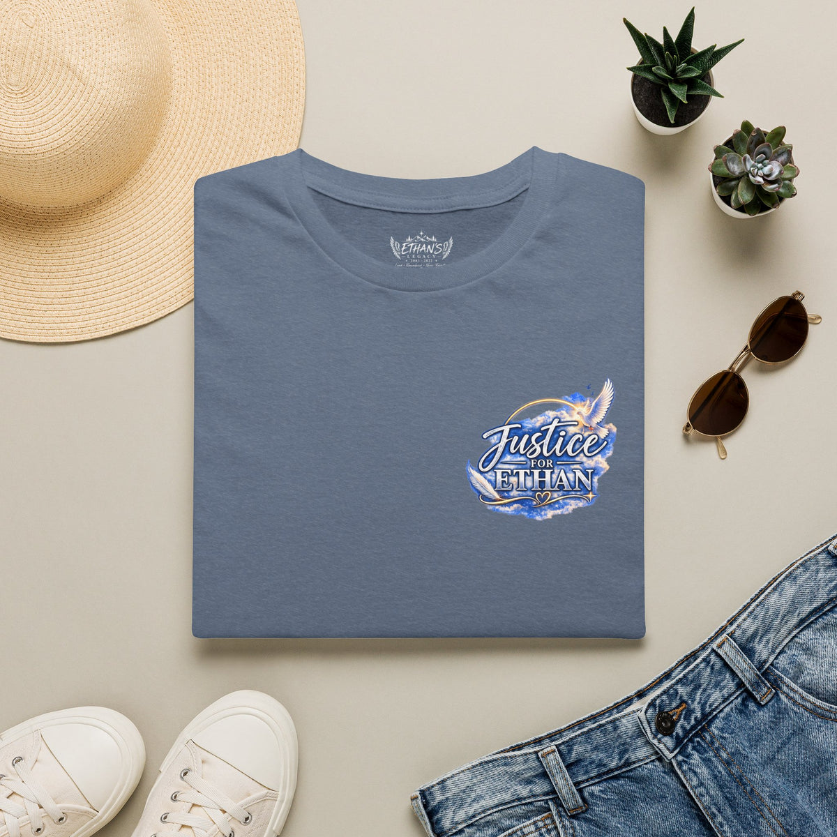 T-Shirt — "Justice for Ethan" " Your story still matters" Memorial Tee ( Angel Wing Edition)