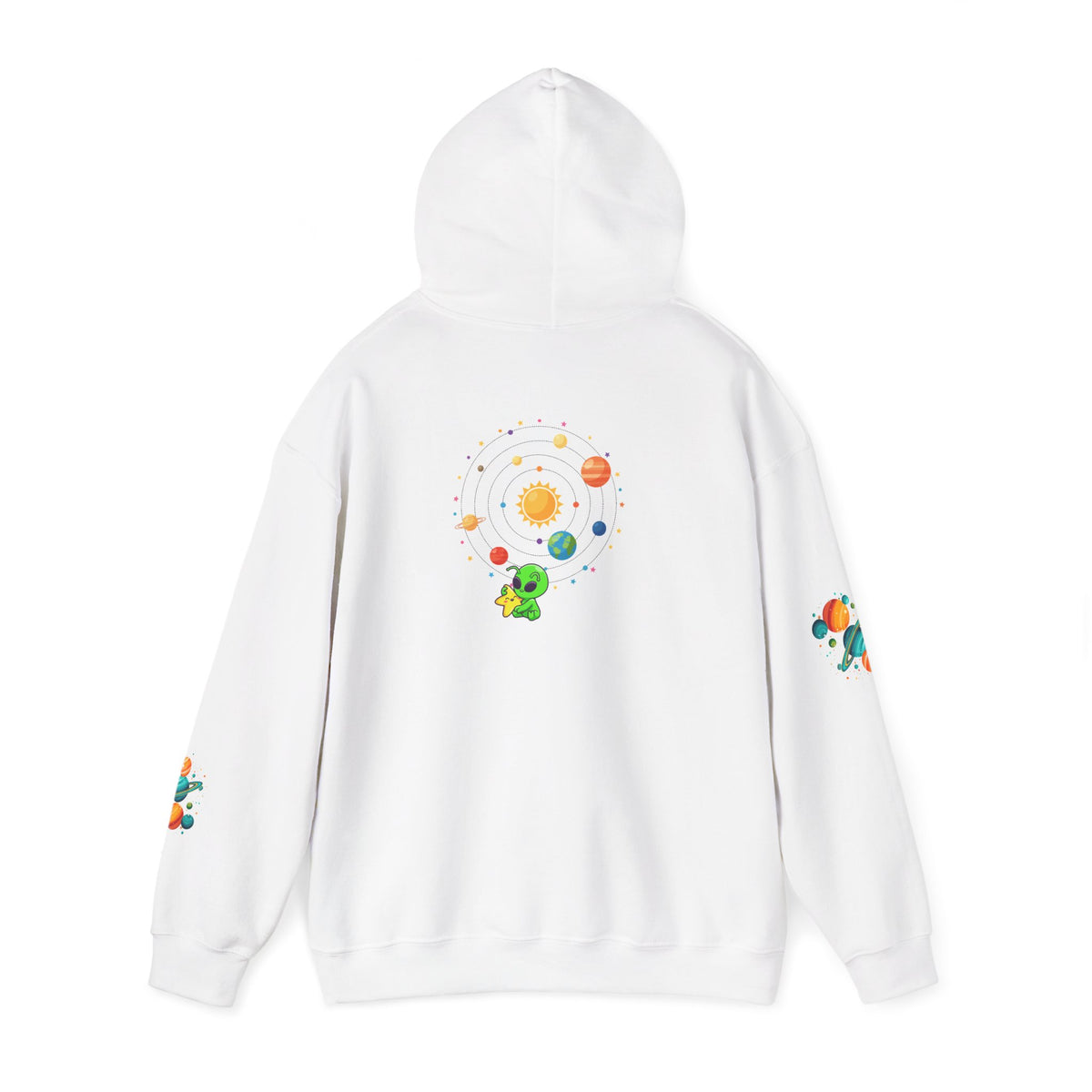 Stay Weird Premium Hoodie | Alien & Space Graphic Hoodie | Front, Back & Sleeve Print | Boutique UFO Apparel