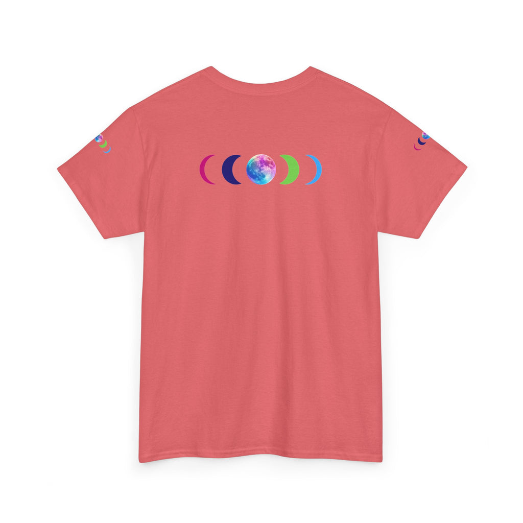 Wolf Moon T‑Shirt — Rainbow Celestial Wolf Graphic Tee
