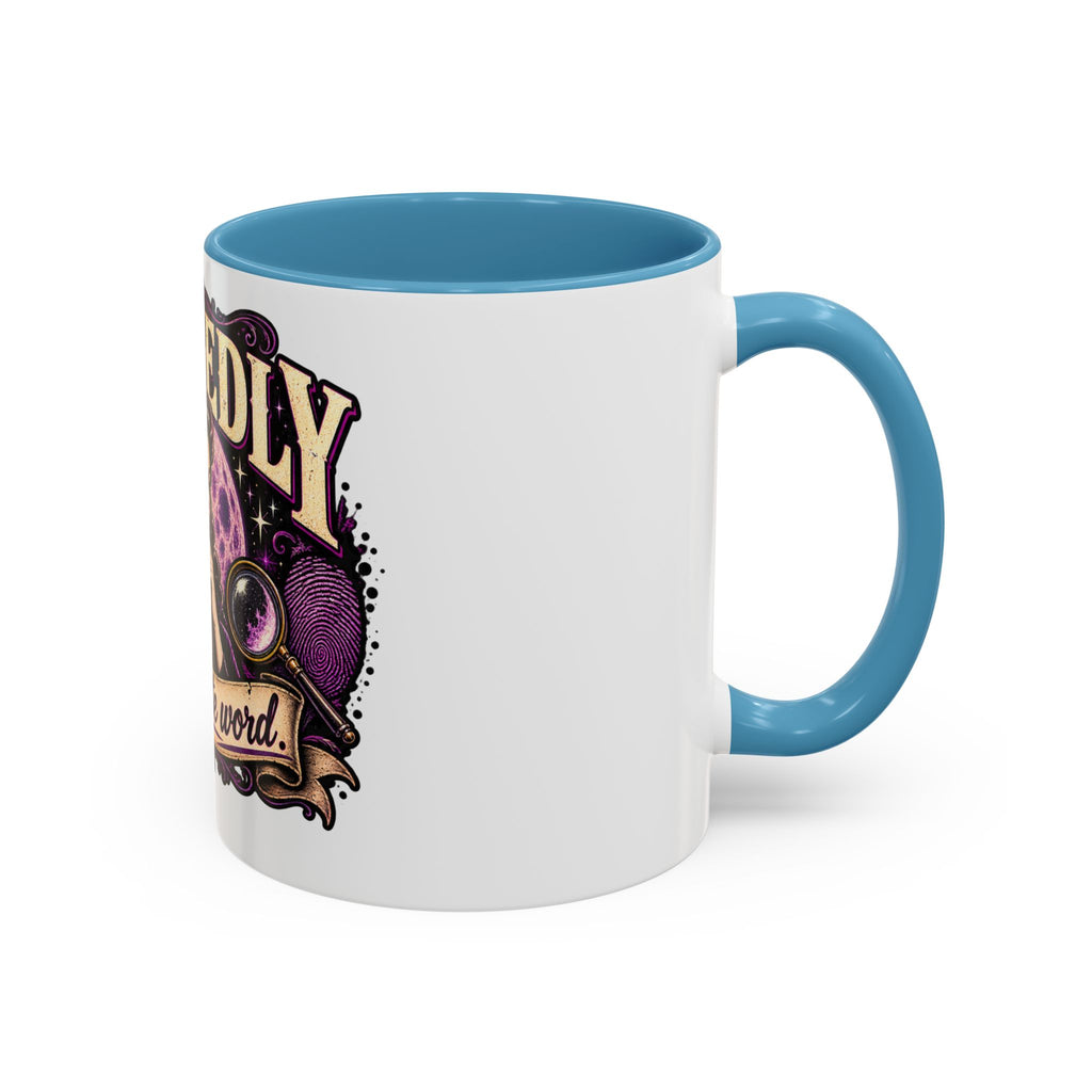 Allegedly Coffee Mug — Retro Pinup Mystery Design