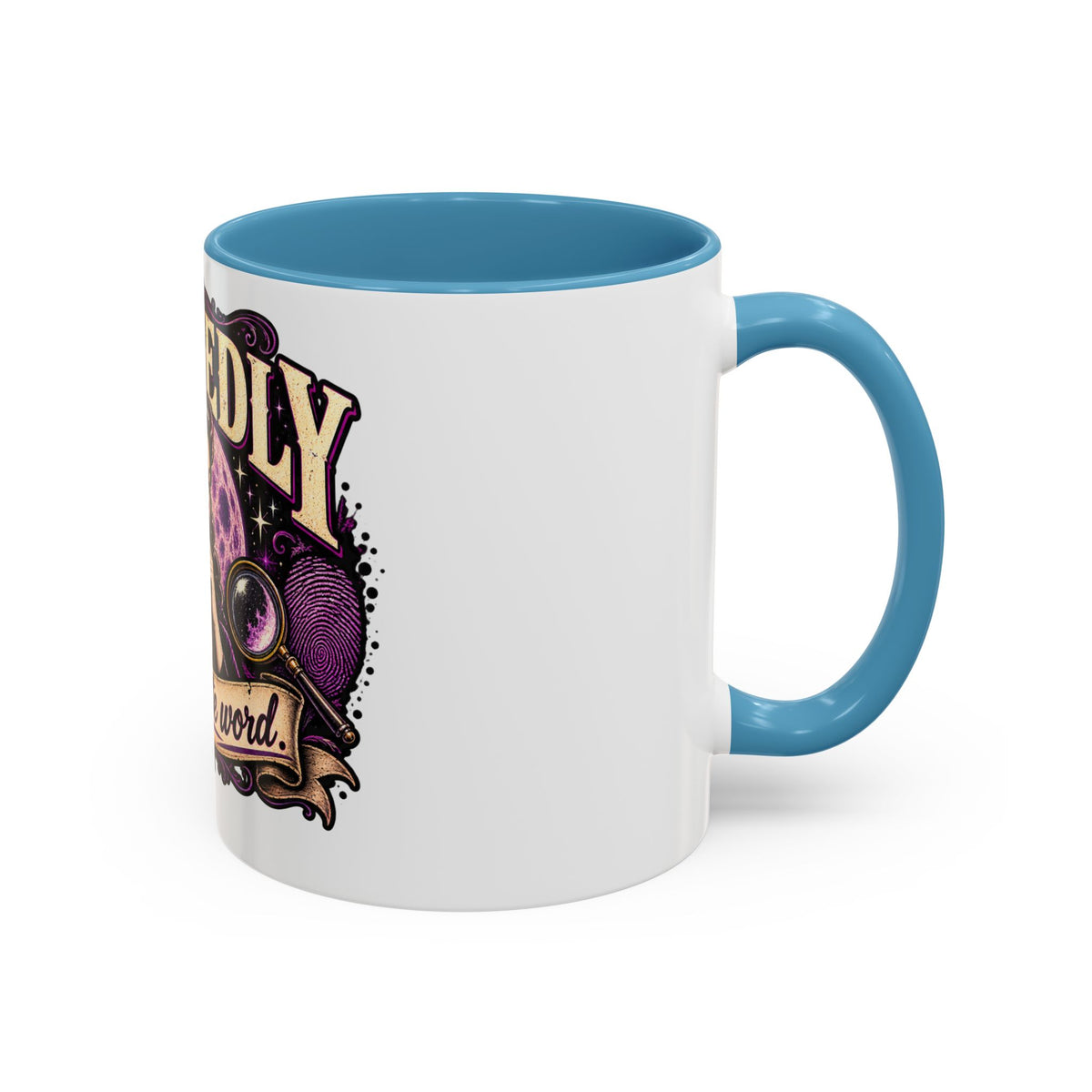 Allegedly Coffee Mug — Retro Pinup Mystery Design