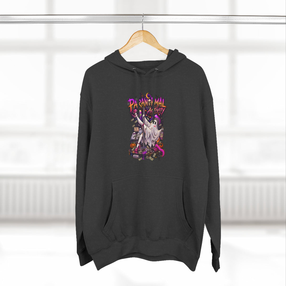 Paranormal Activity Ghost Pole Dancing — Retro Halloween Graphic Pullover