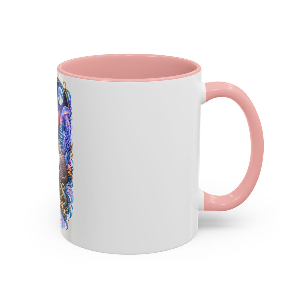 Pisces Devon Rex Cat Accent Coffee Mug — Zodiac Astrology Ceramic Mug (11/15oz)