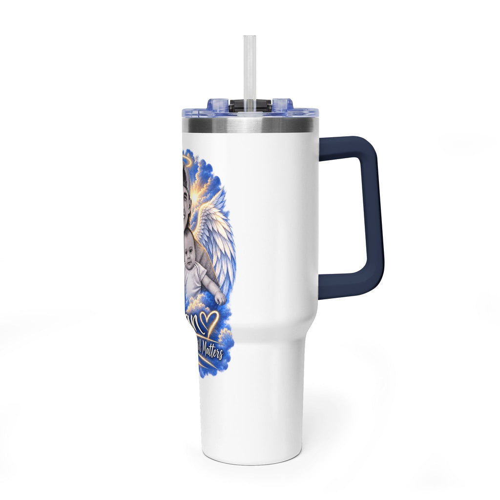 Memorial 40oz Tumbler — Personalized 'Ethan' Angel Wings Keepsake