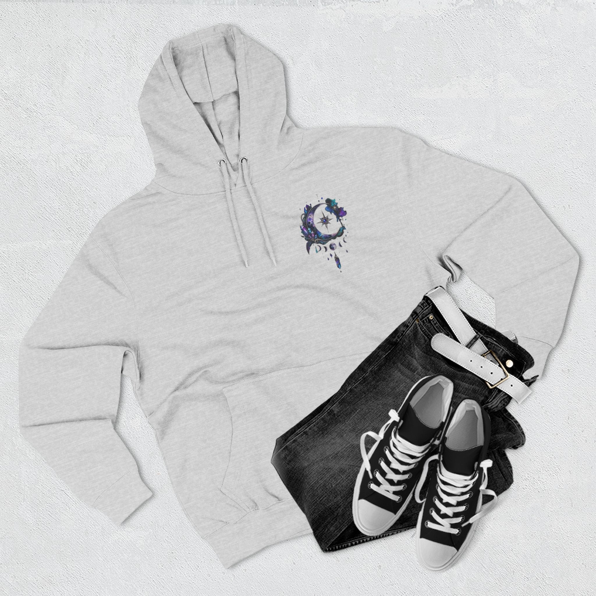 Mystic Moon Hoodie — "Trust the Signs" Celestial Fleece Pullover