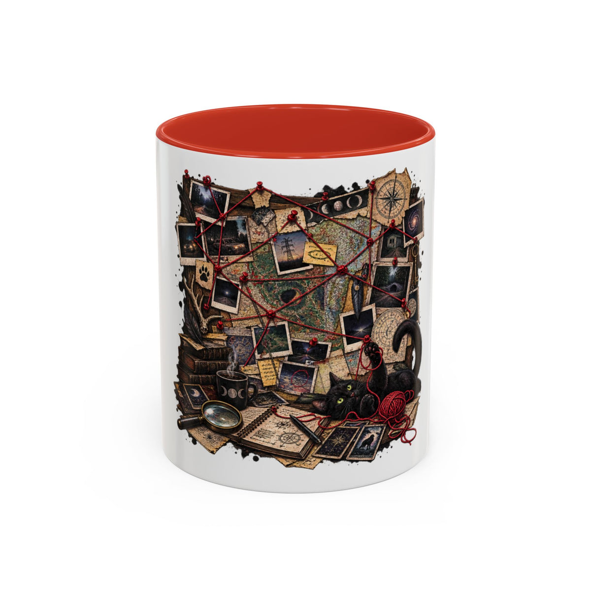 Conspiracy Board Coffee Mug — Detective Mystery Map Design (11/15oz)