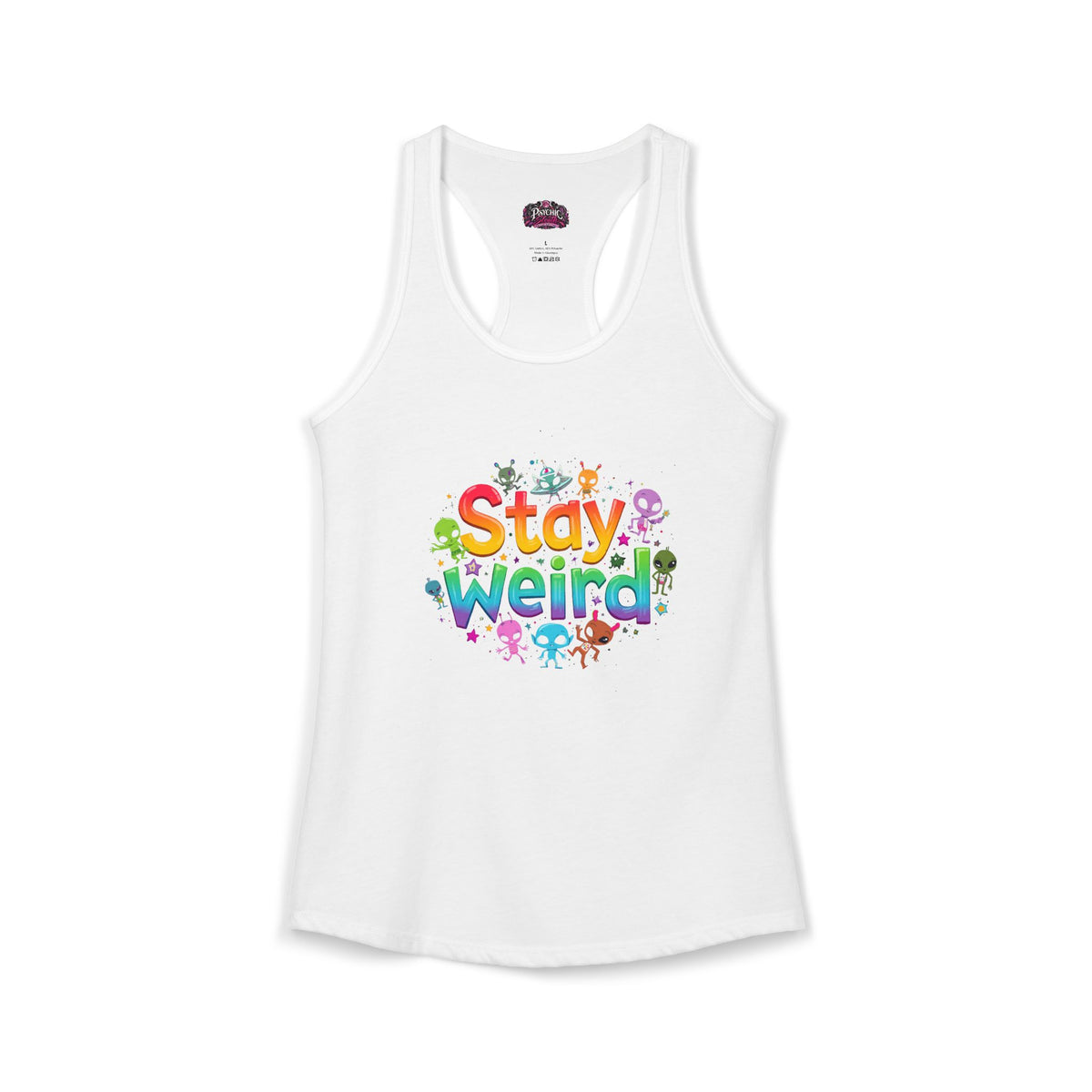 Stay weird Rainbow Alien Tank