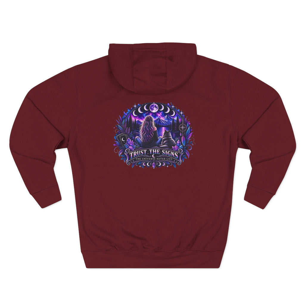 Mystic Moon Hoodie — "Trust the Signs" Celestial Fleece Pullover