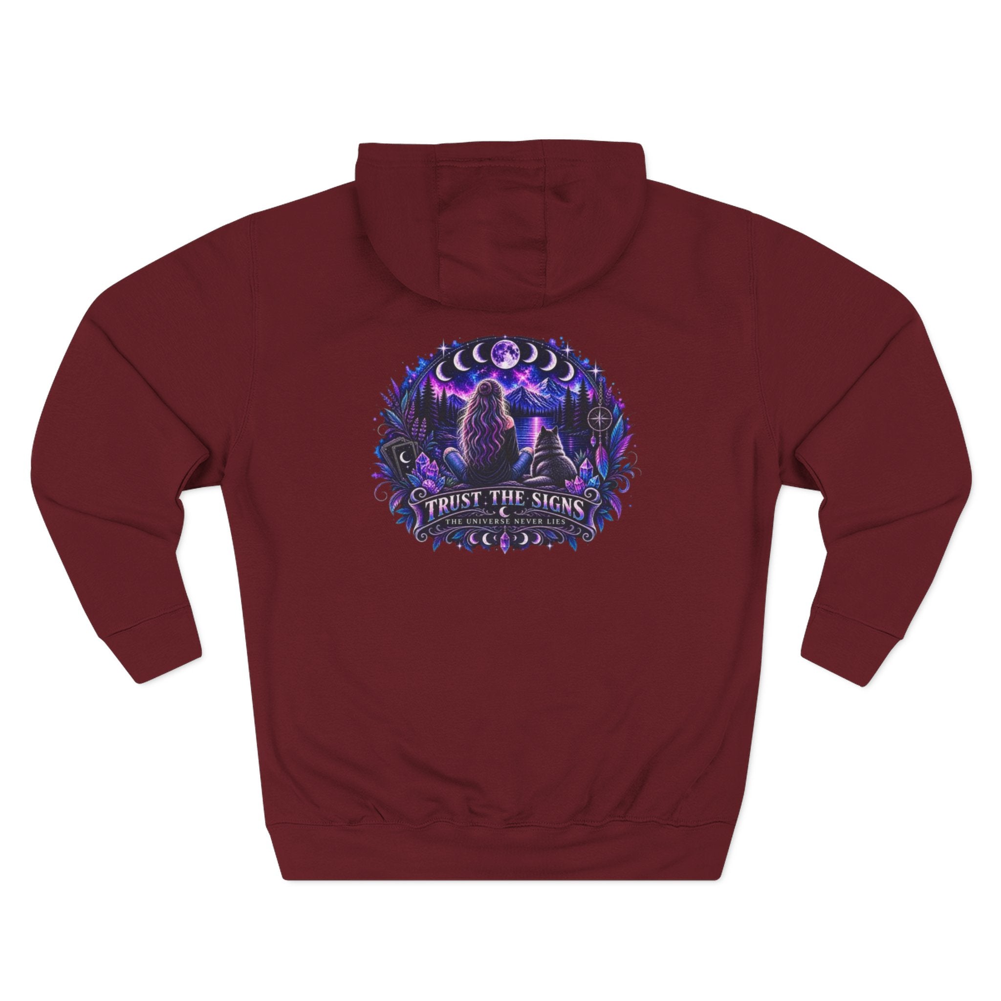 Mystic Moon Hoodie — "Trust the Signs" Celestial Fleece Pullover