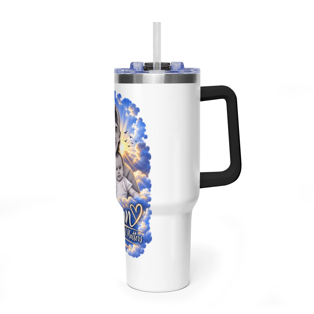Memorial 40oz Tumbler - "Ethan" Personalized Tribute Vacuum Insulated Cup
