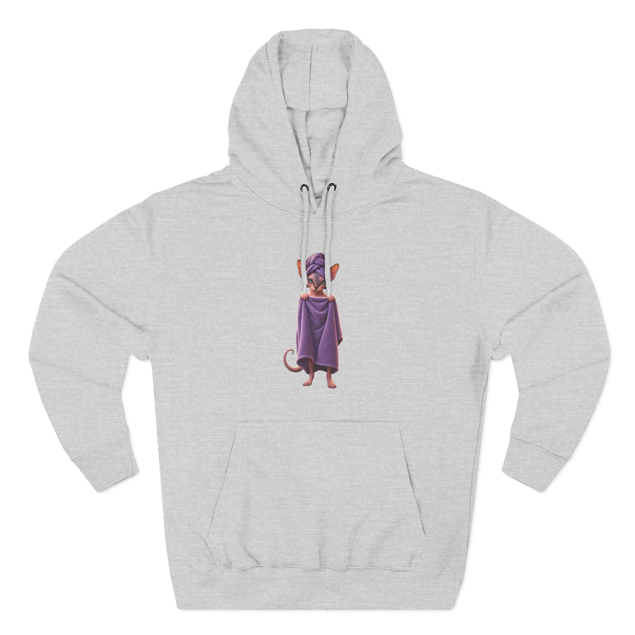 Funny Sphinx Cat fresh out of the shower hoodie