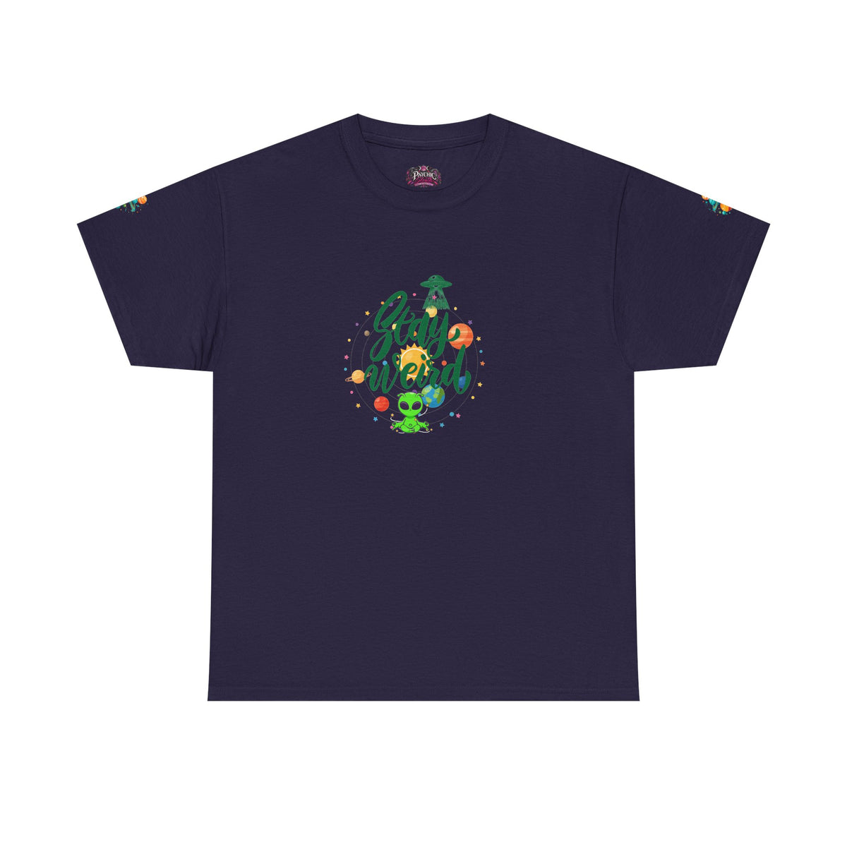 T-Shirt - 'Stay Weird' Cute Alien Space Graphic Tee (Playful, Casual Gift)
