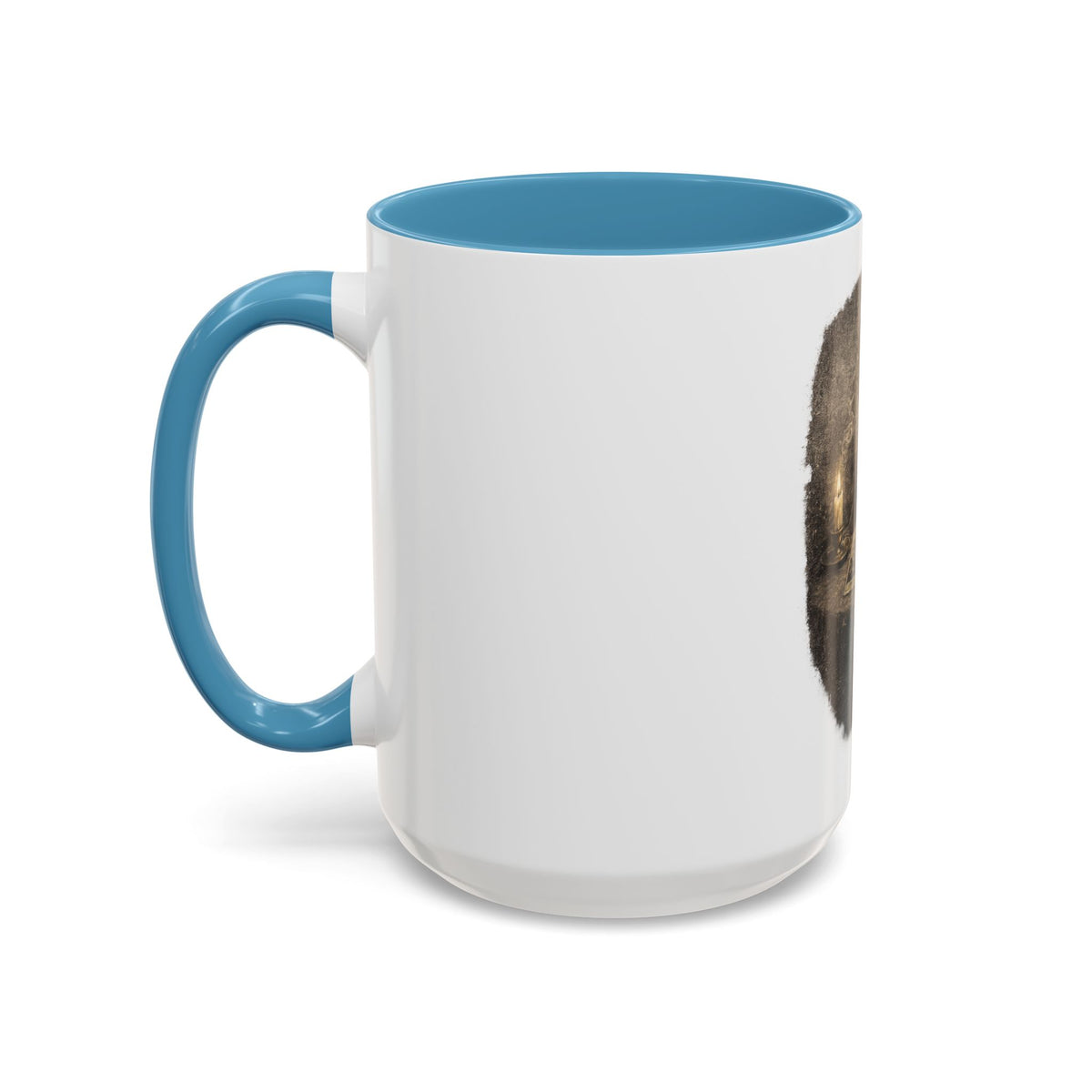 Tarot Cat Accent Coffee Mug — Witchy Black Cat with Tarot Cards