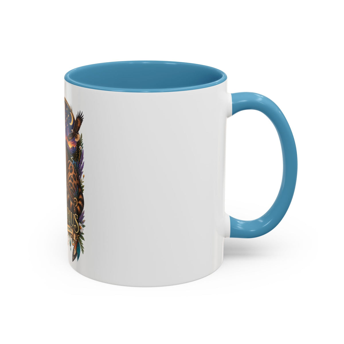 Sagittarius Bengal Cat Zodiac Coffee Mug — Cat Archer Astrology Accent Mug (11/15oz)