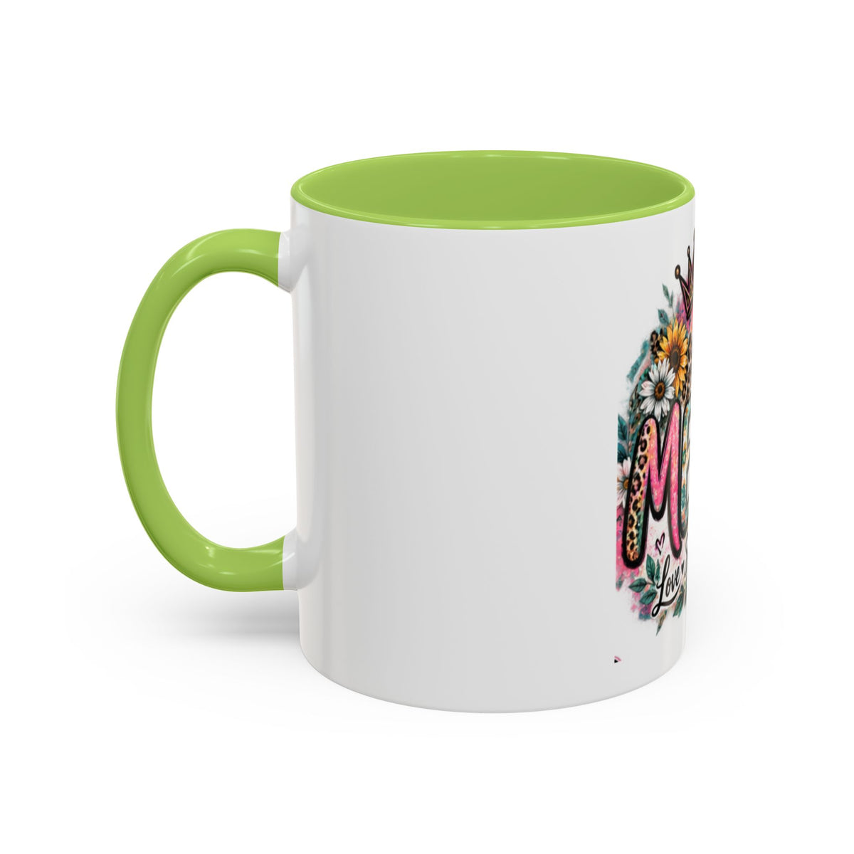 Mema Floral Accent Coffee Mug – 'Mema' Crown, Butterflies & Sunshine Design (11/15 oz)