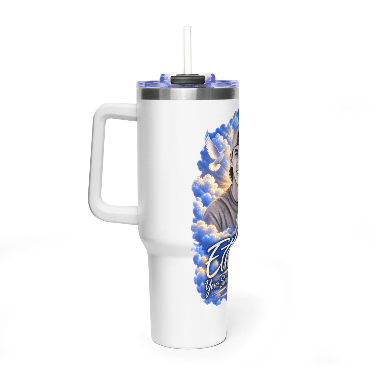Memorial 40oz Tumbler - "Ethan" Personalized Tribute Vacuum Insulated Cup