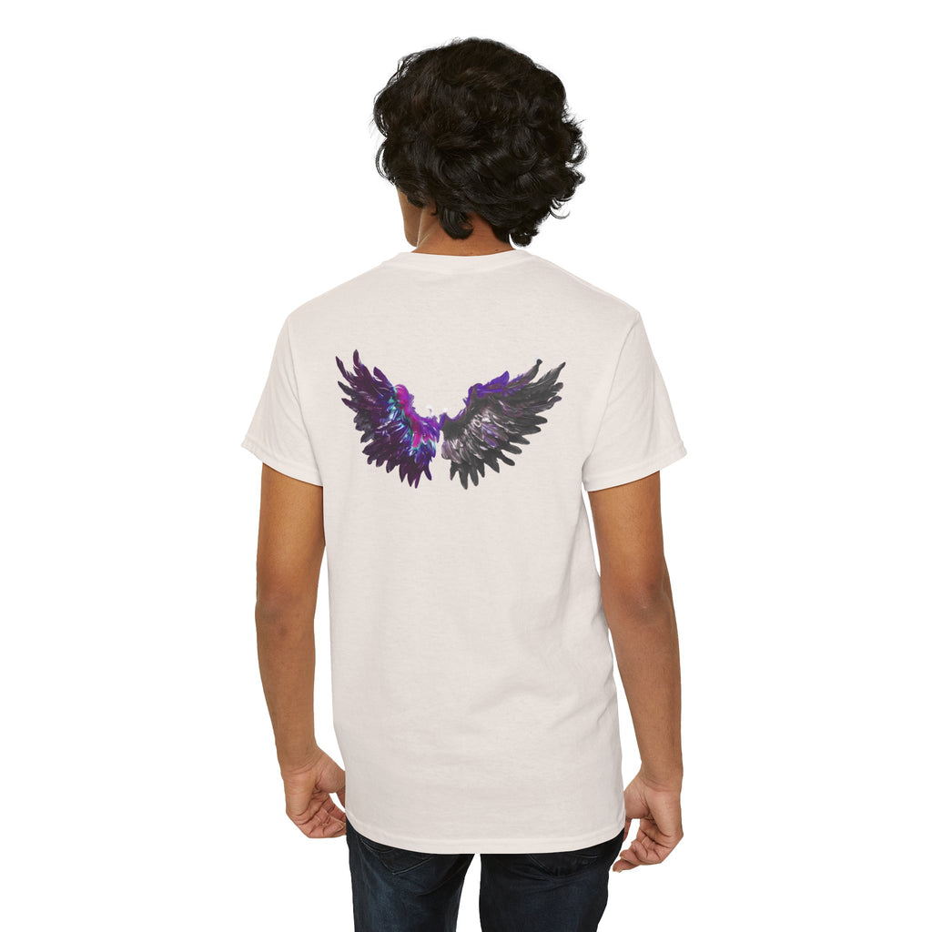 Free Spirit Tee — Purple Galaxy Wings Graphic T-Shirt