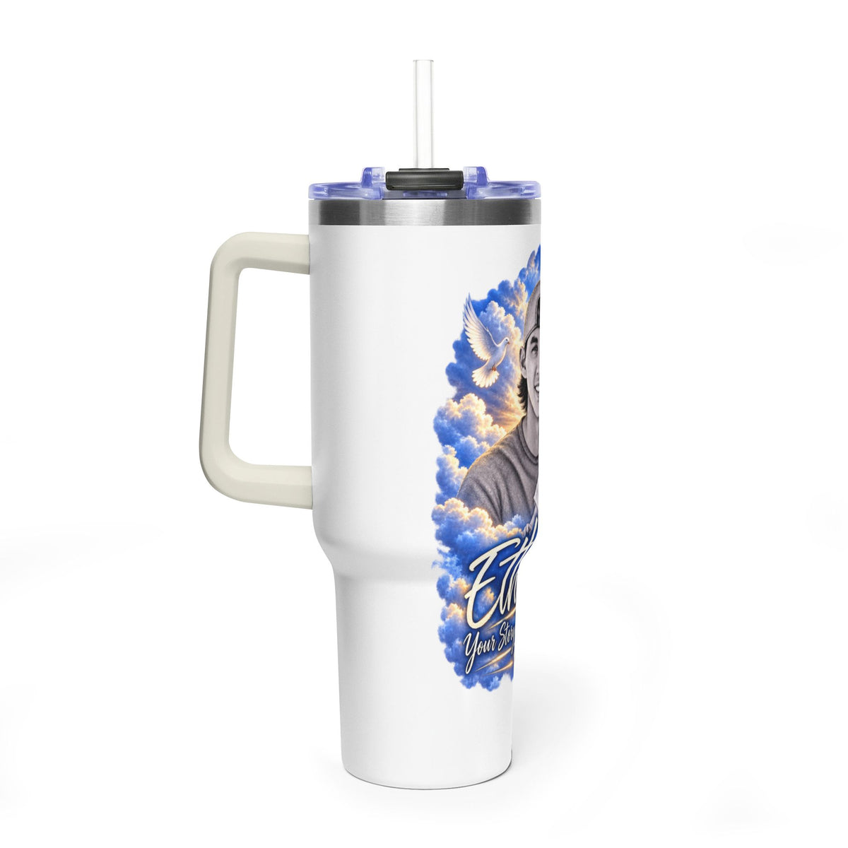 Memorial 40oz Tumbler - "Ethan" Personalized Tribute Vacuum Insulated Cup