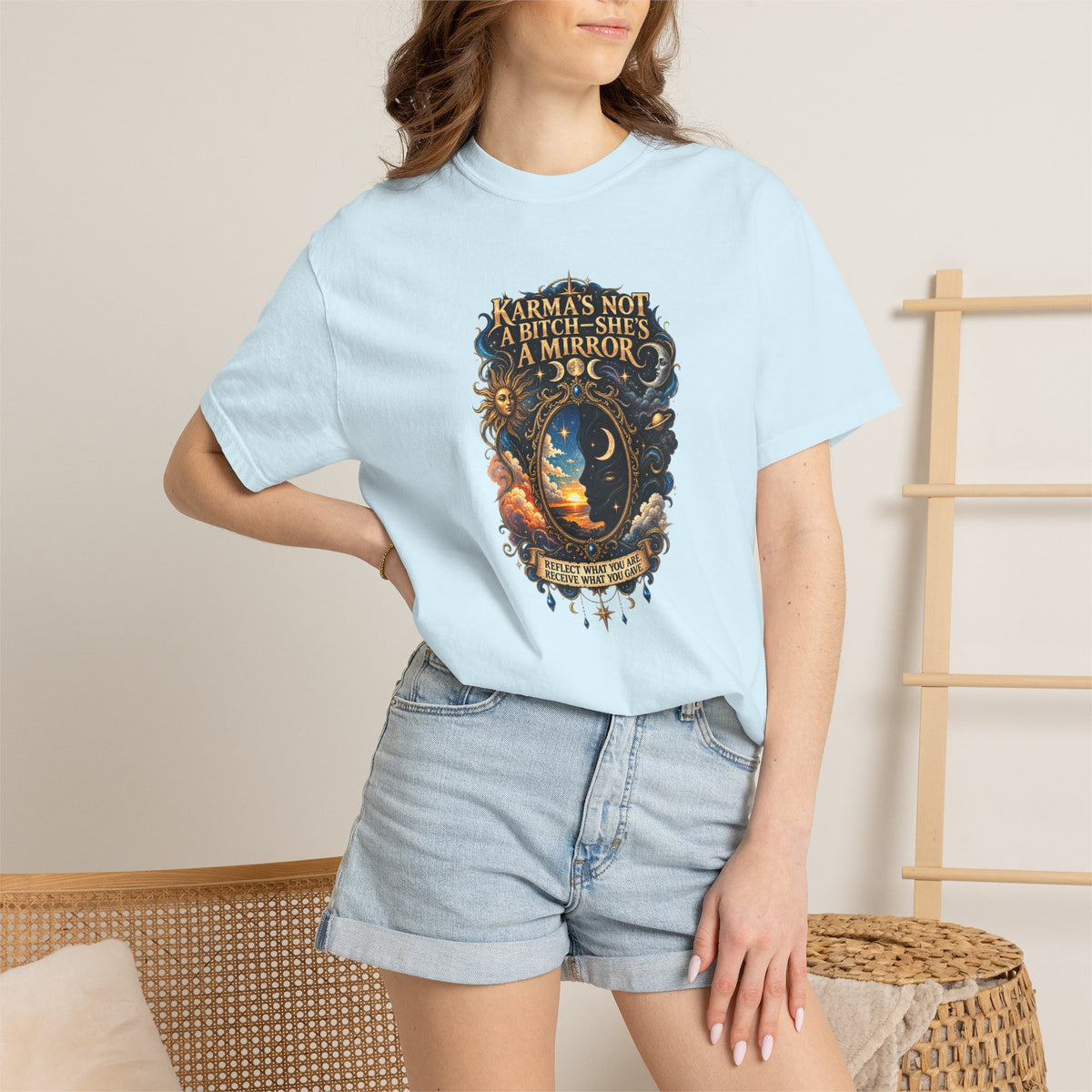 Karma's not a Bitch she's a Mirror- Mystic Tarot Graphic Tee